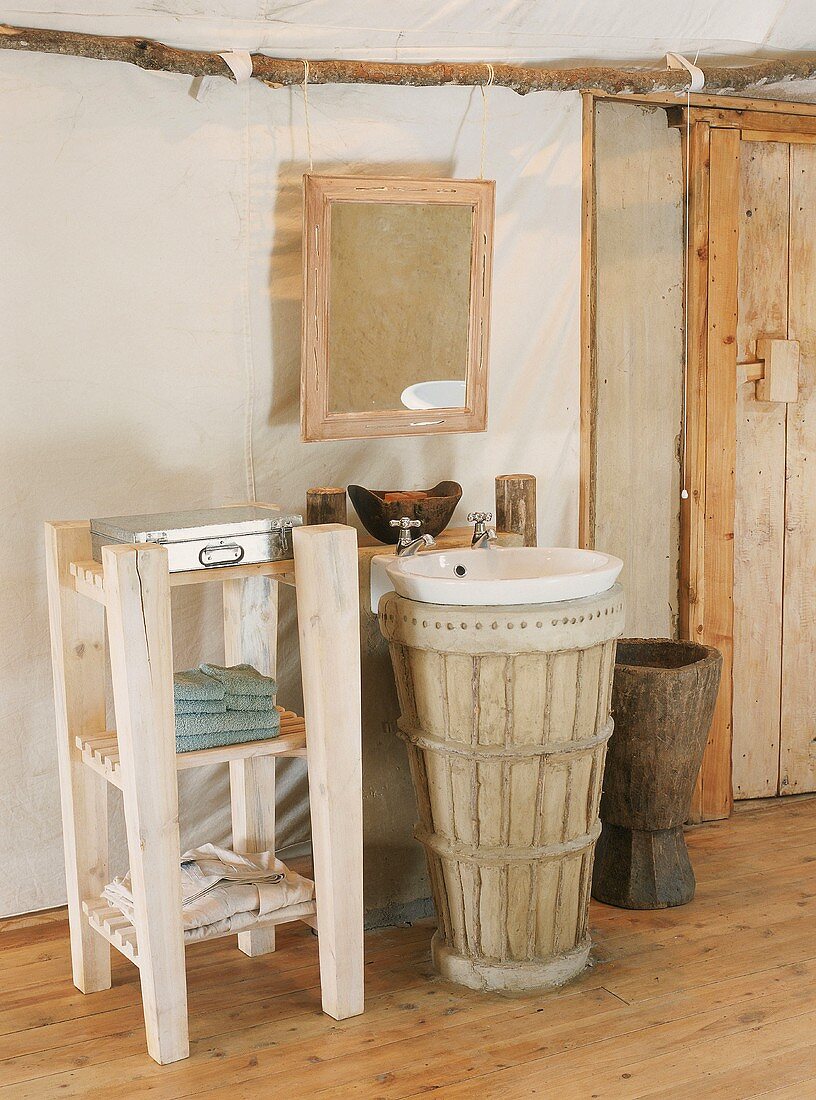 Sink and shelves