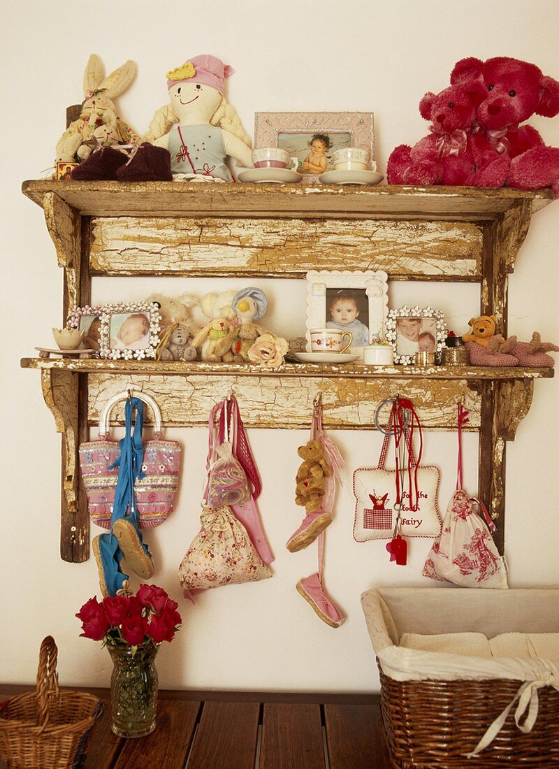 Shelves of toys and children's accessories