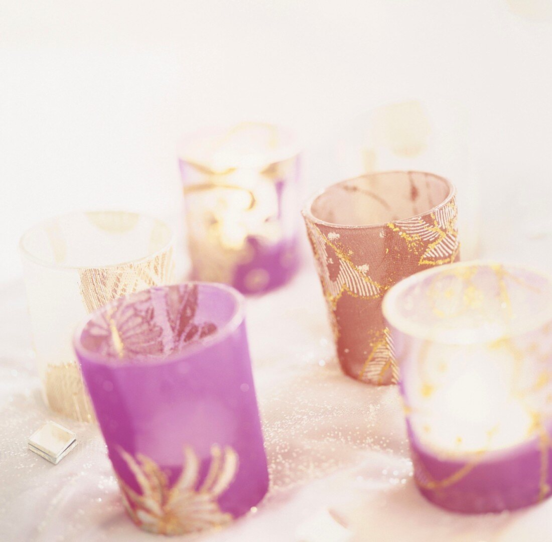 Tea lights in glasses