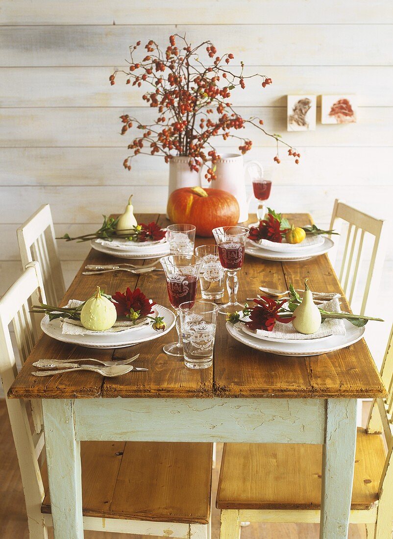 Laid table (autumnal)