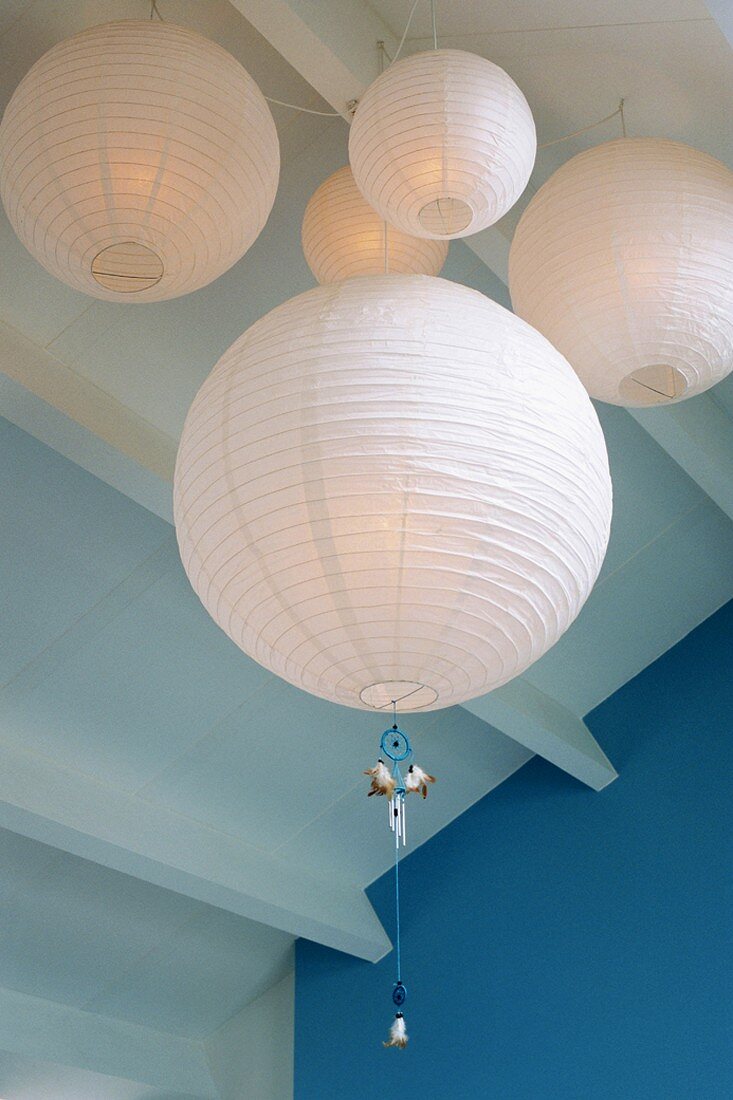 Group of ceiling lamps