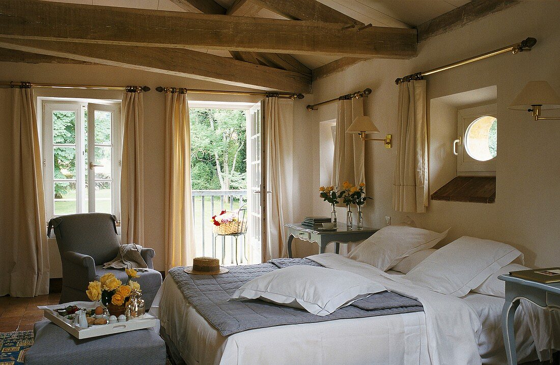 A bedroom in a country house