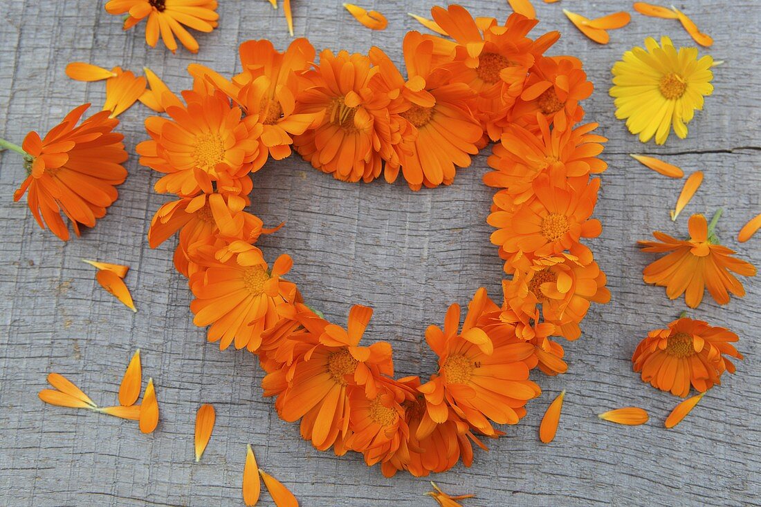 A heart of marigolds