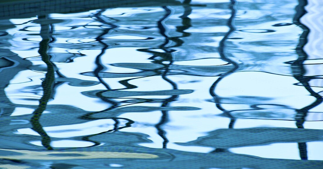 Water in swimming pool (full-frame)