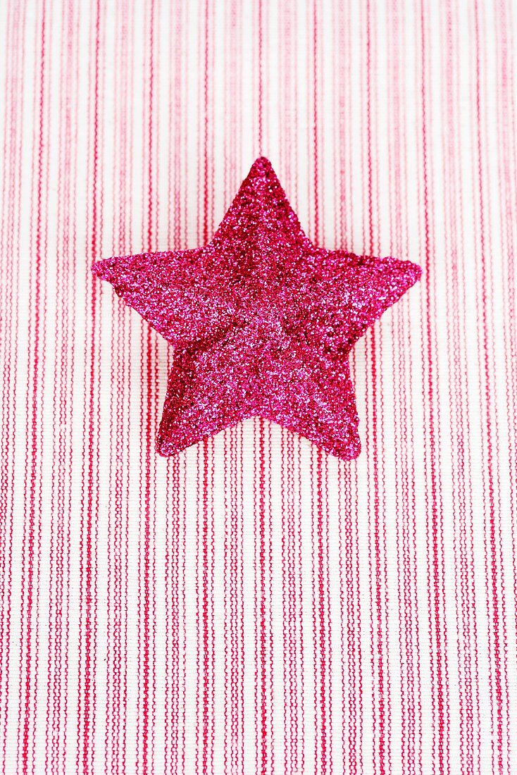 Glittery red Christmas star