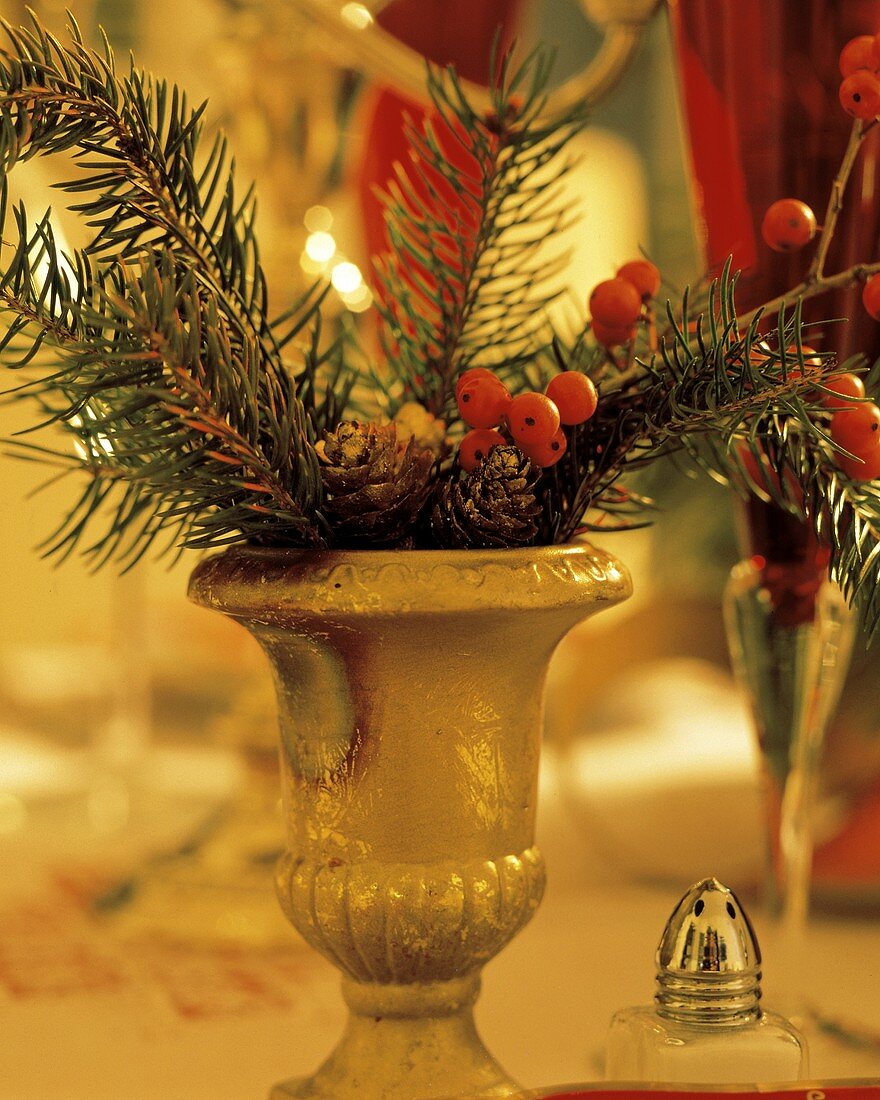 Christmas Decoration in Small Vase