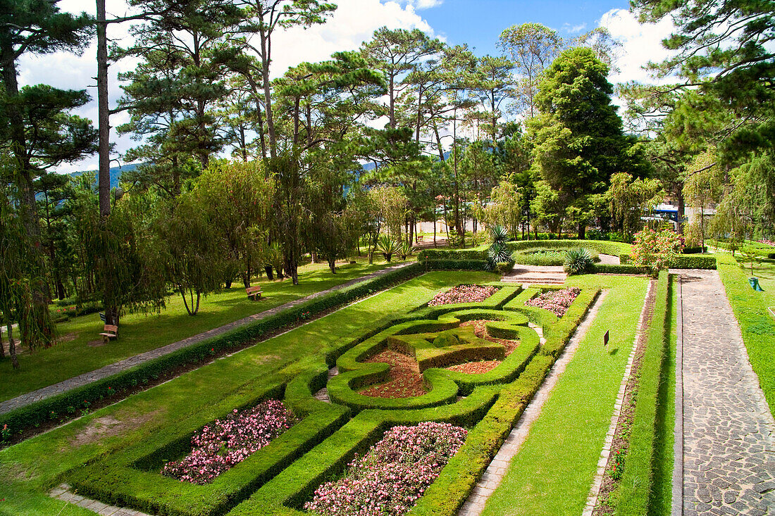 Garden of Emperor Bao Dai's Summer Palace, Dalat, Vietnam