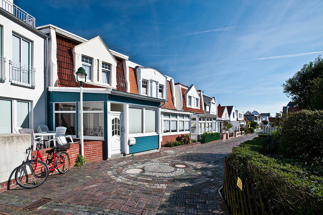 Old houses, Norderney, East Frisian Islands, Lower Saxony, Germany