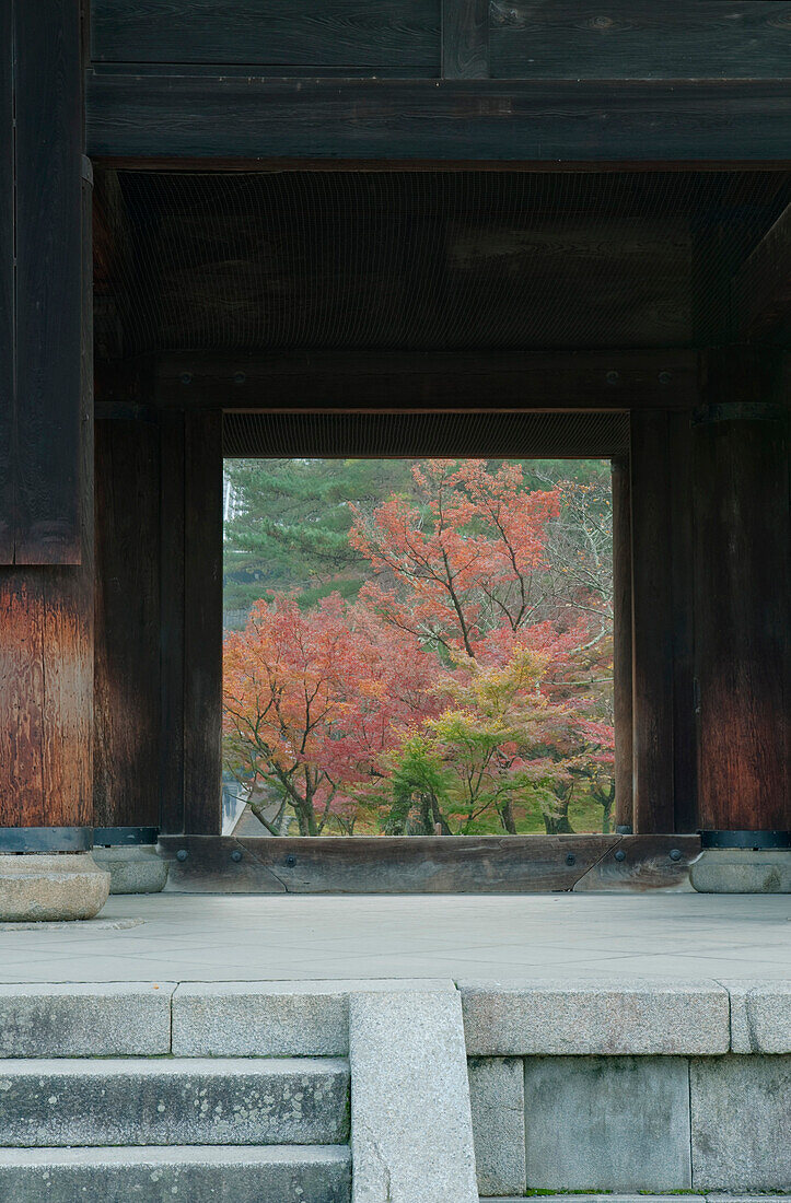Nanzenji Temple. Large traditional main gate, the Sanmon Gate, also known as the Dragon gate.