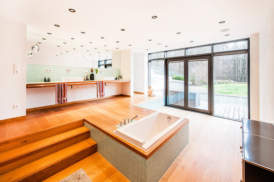 Bathroom inside a Bauhaus villa, Sauerland, Germany