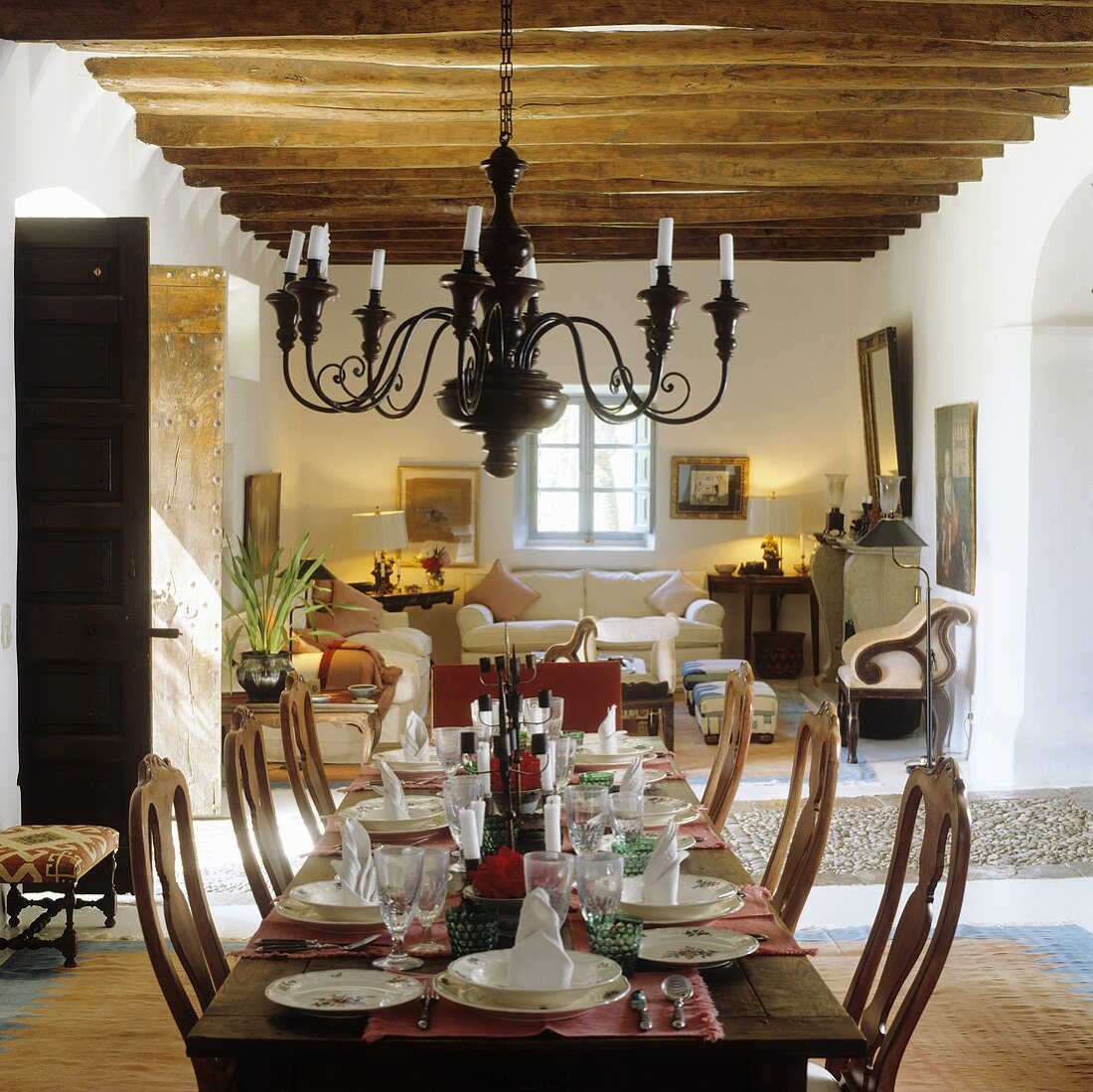 A Chandelier Hanging From Wooden, When Hanging A Chandelier Over Dining Table