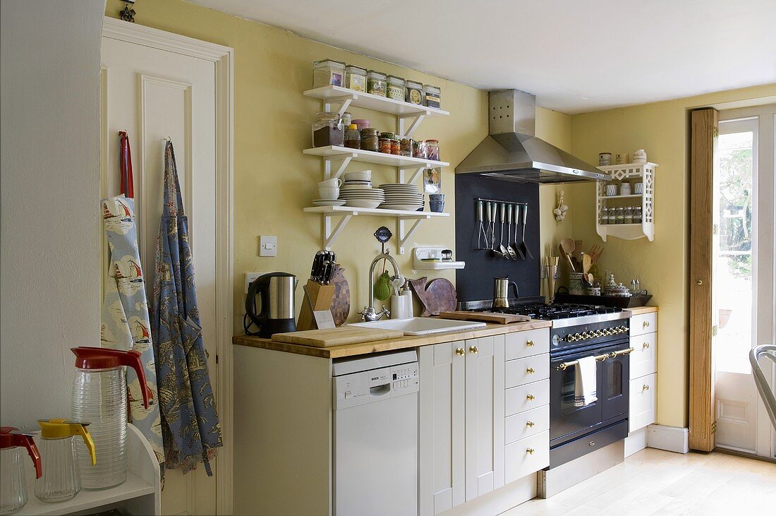 A kitchen in an English country house