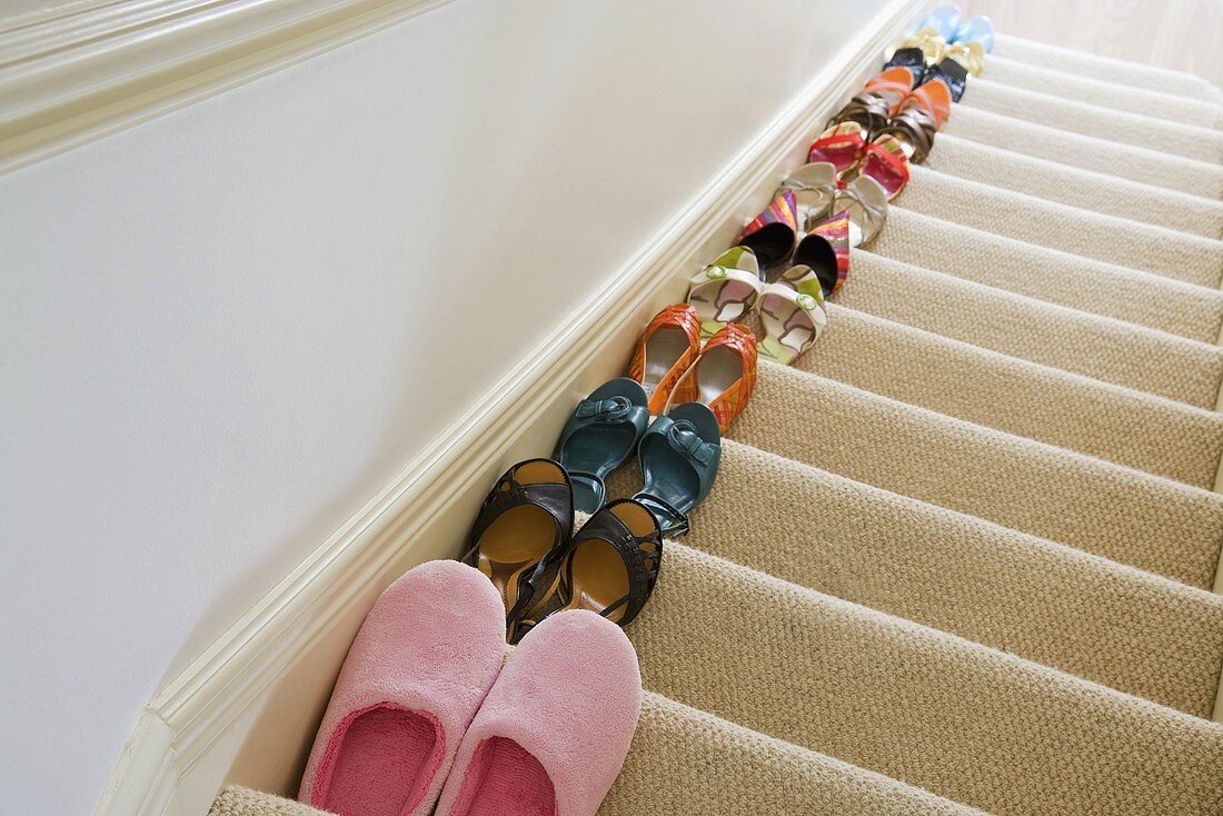 Shoes on staircase