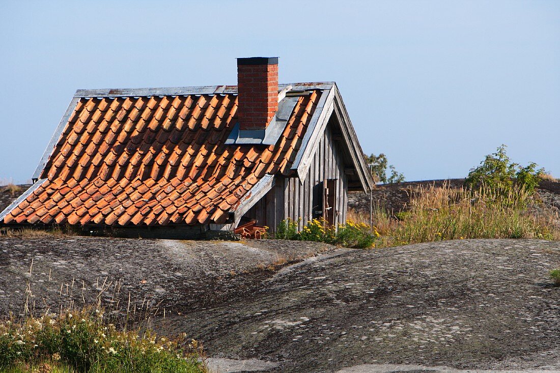 Ländliches Holzhaus in Skandinavien