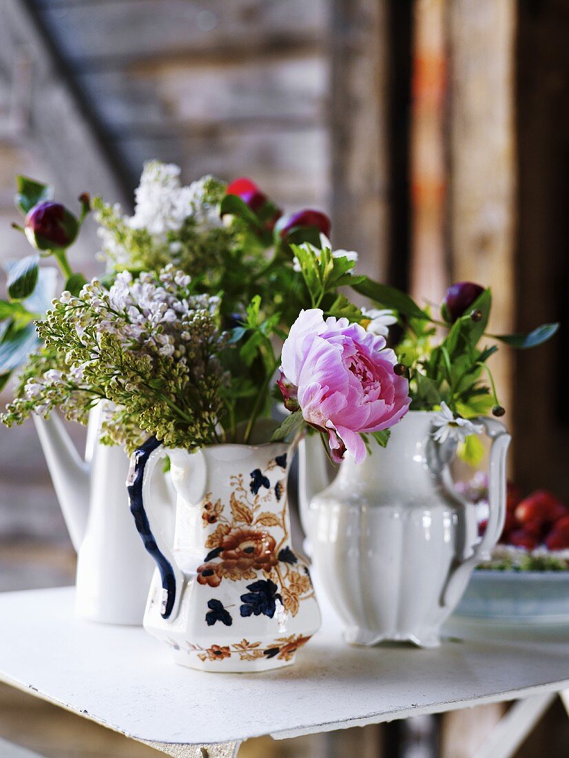 Vases with flowers