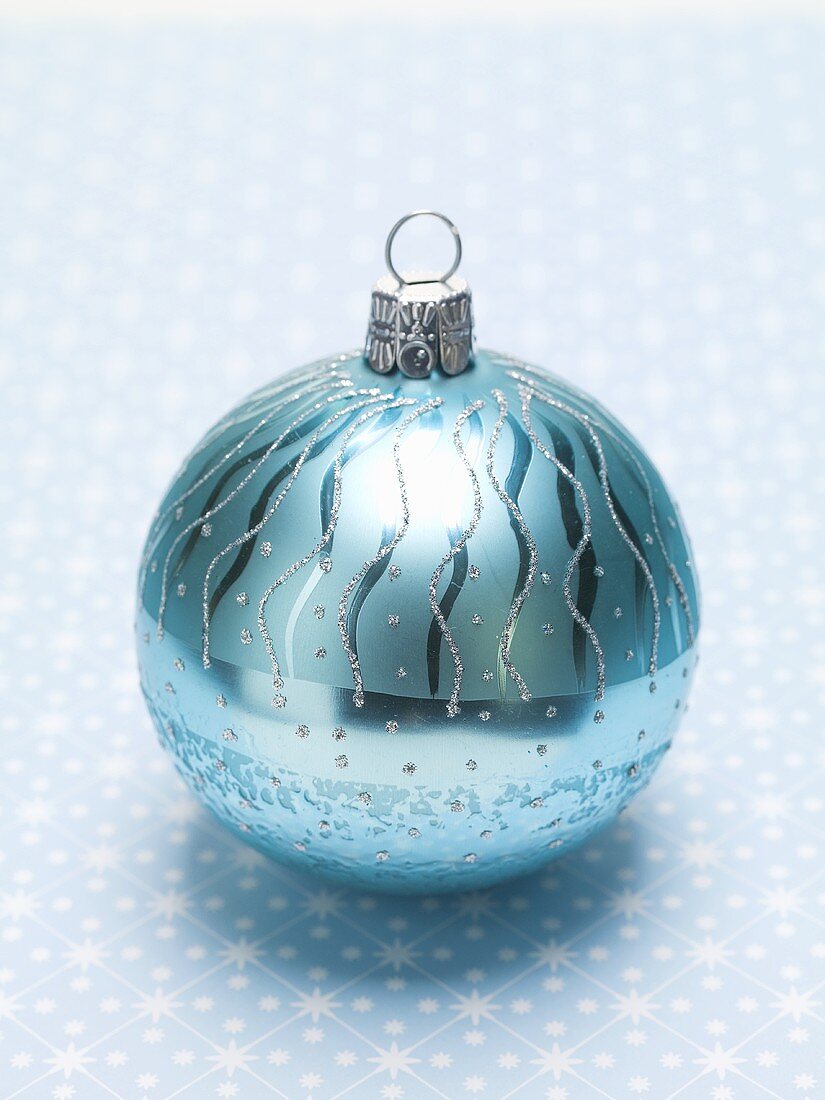 One turquoise Christmas bauble