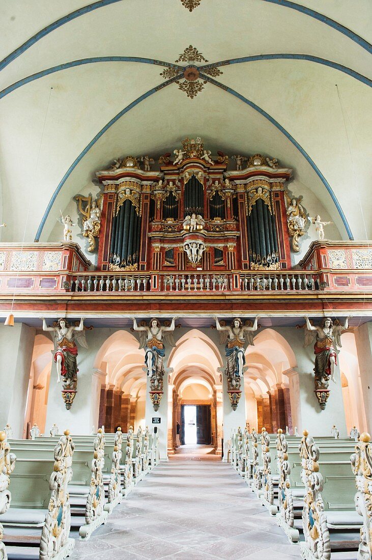 Corvey - Barocke Orgel in der Abteikirche