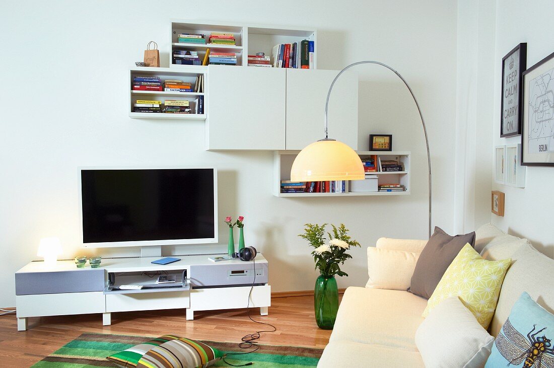 Television in modern living room
