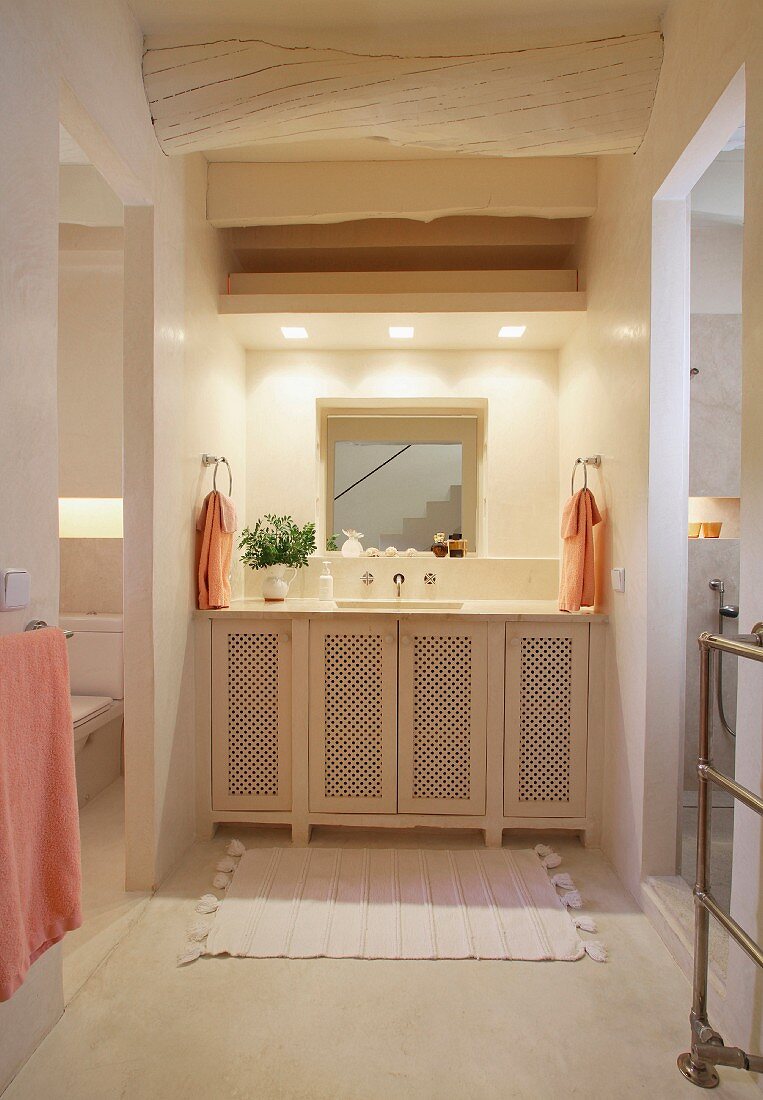 Bathroom in Mediterranean style home