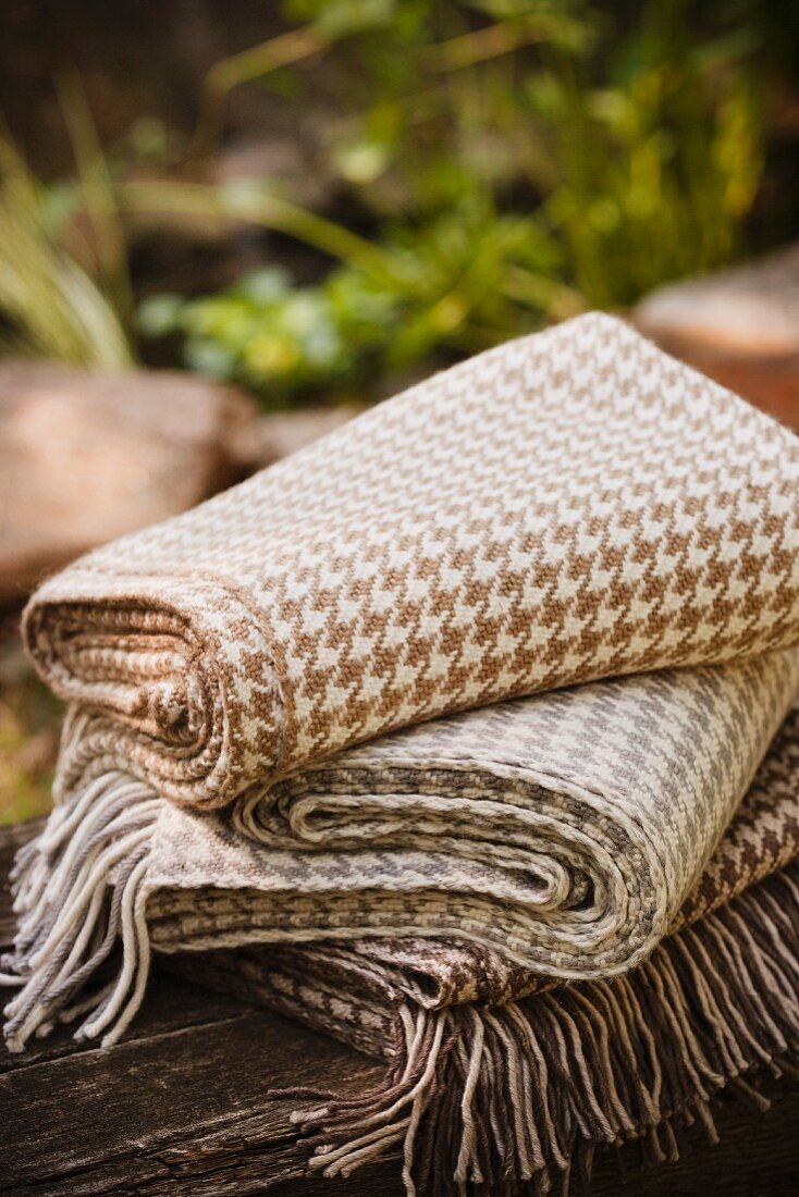Patterned Alpaca Wool Blankets
