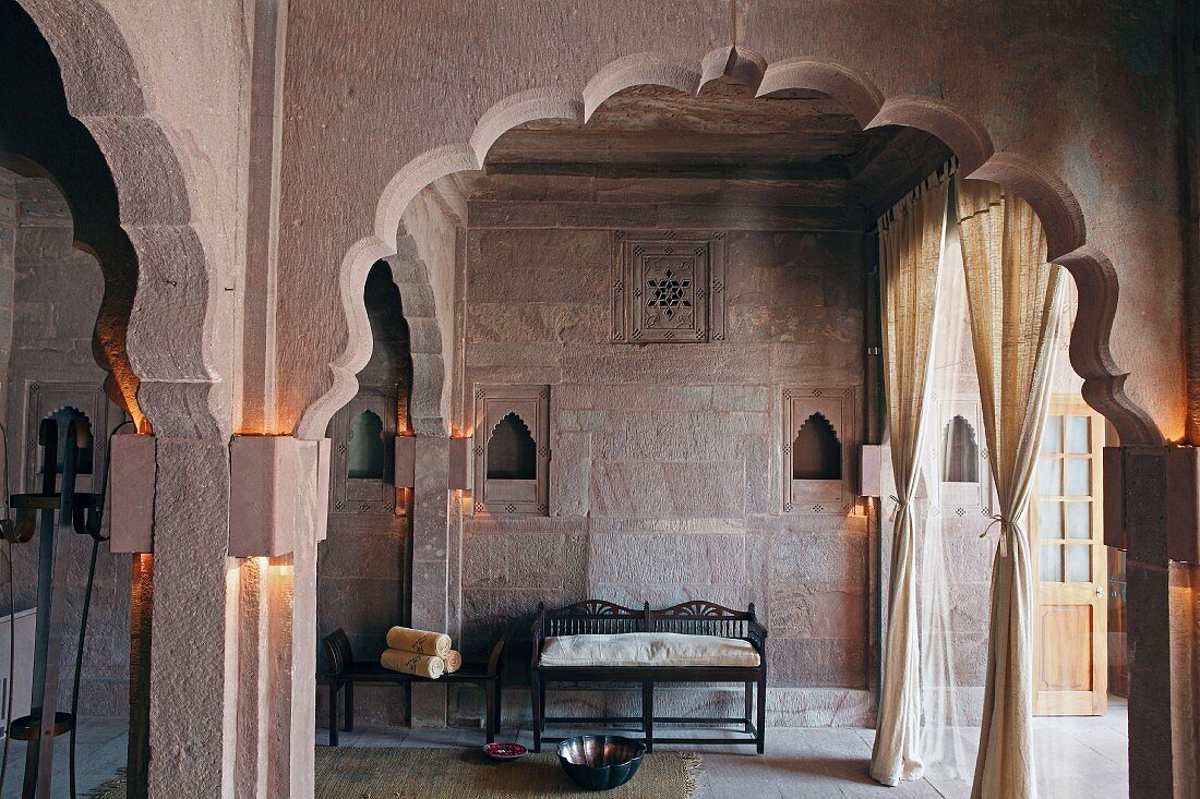 Spabereich im Hotel Raas Haveli, Jodhpur, Indien