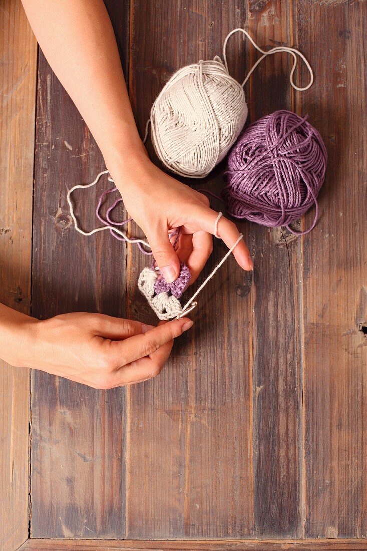 Crocheting a doily