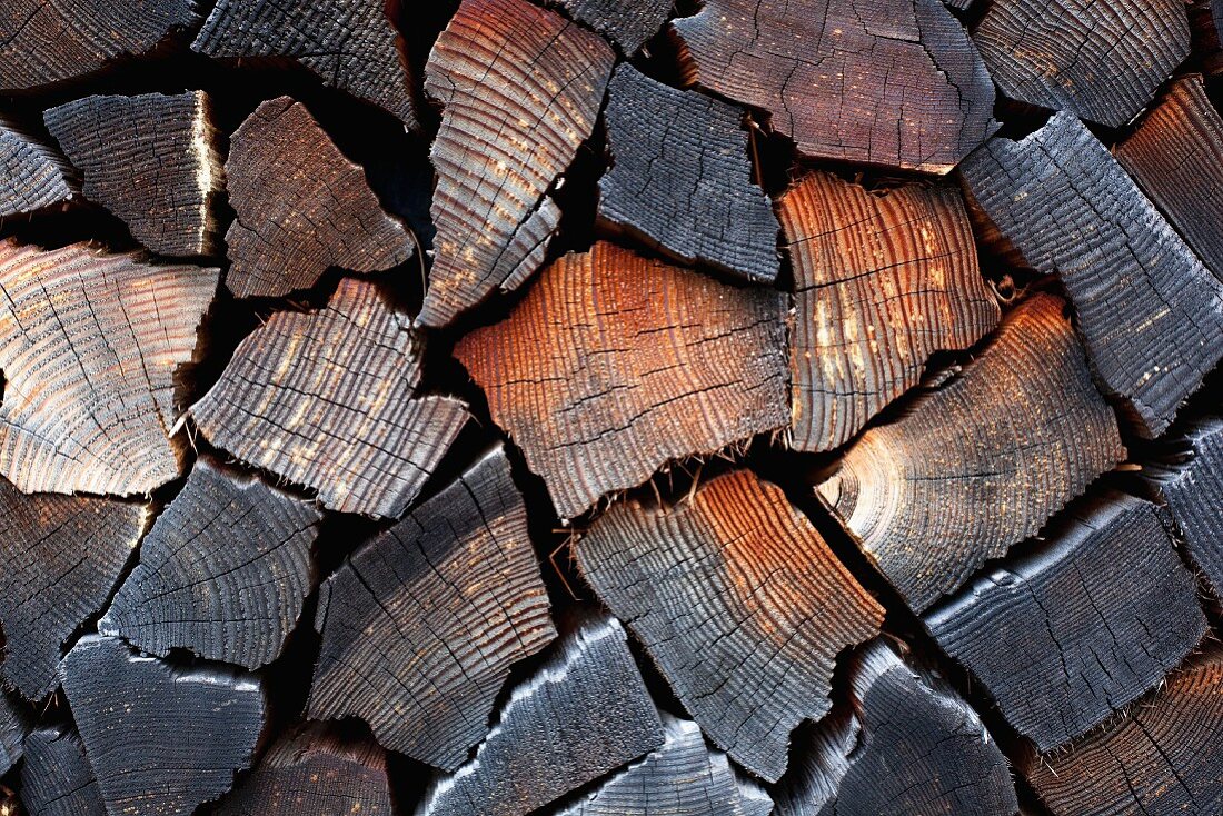 Stacked firewood (detail)