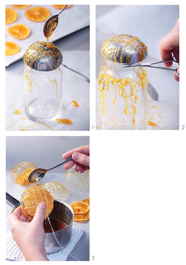 Karamellisierte Orangenscheiben zubereiten