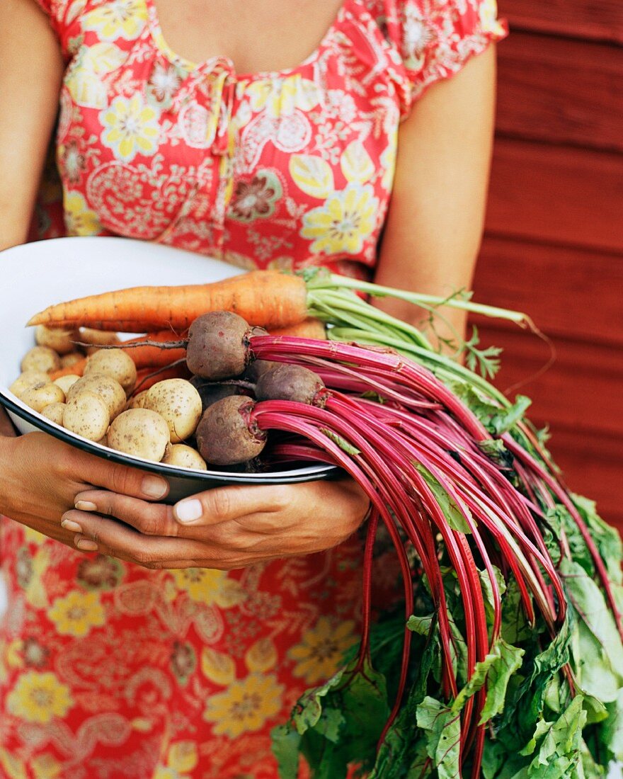 Root vegetables in a bowl.