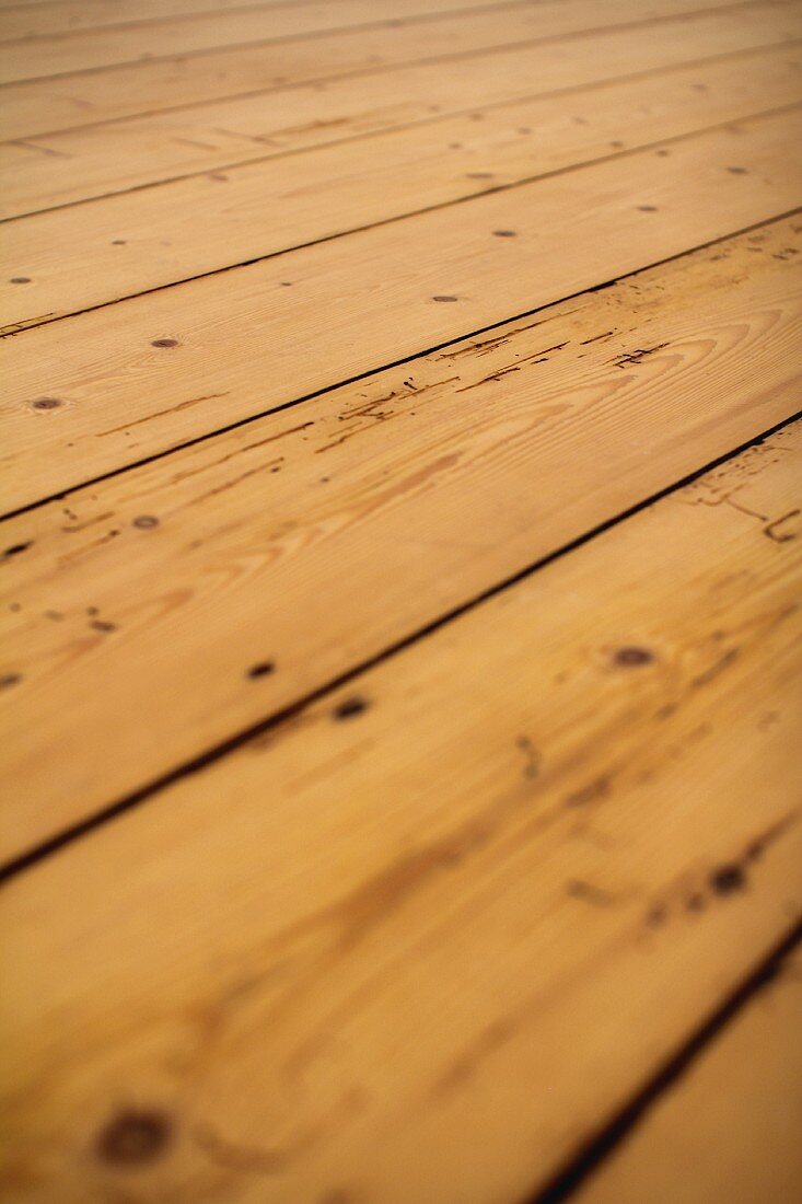 Close up of boards of old wooden floor