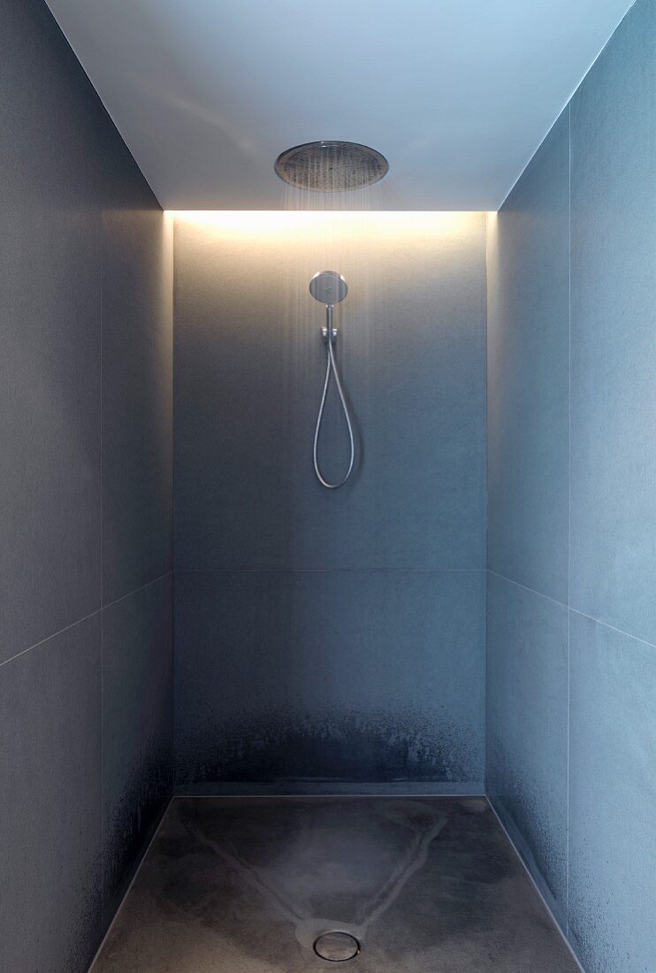 A shower cubicle
