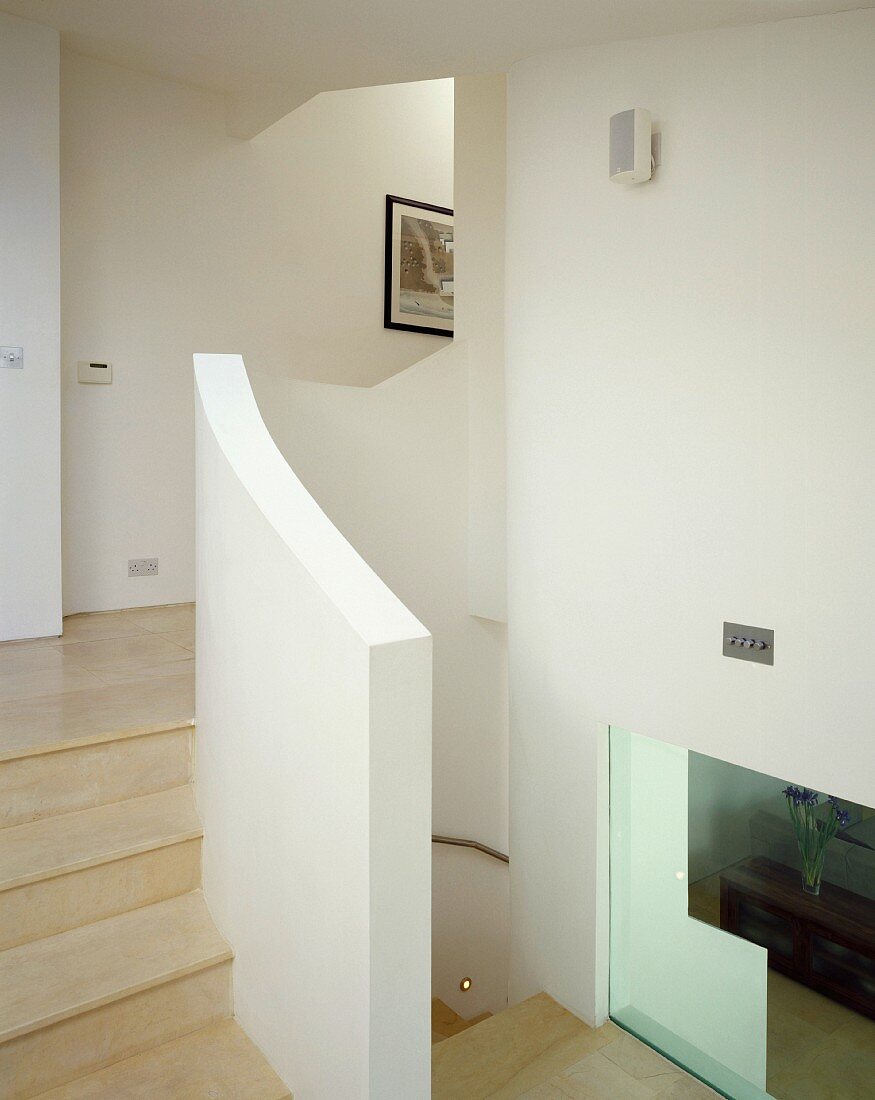 Stairwell with balustrade