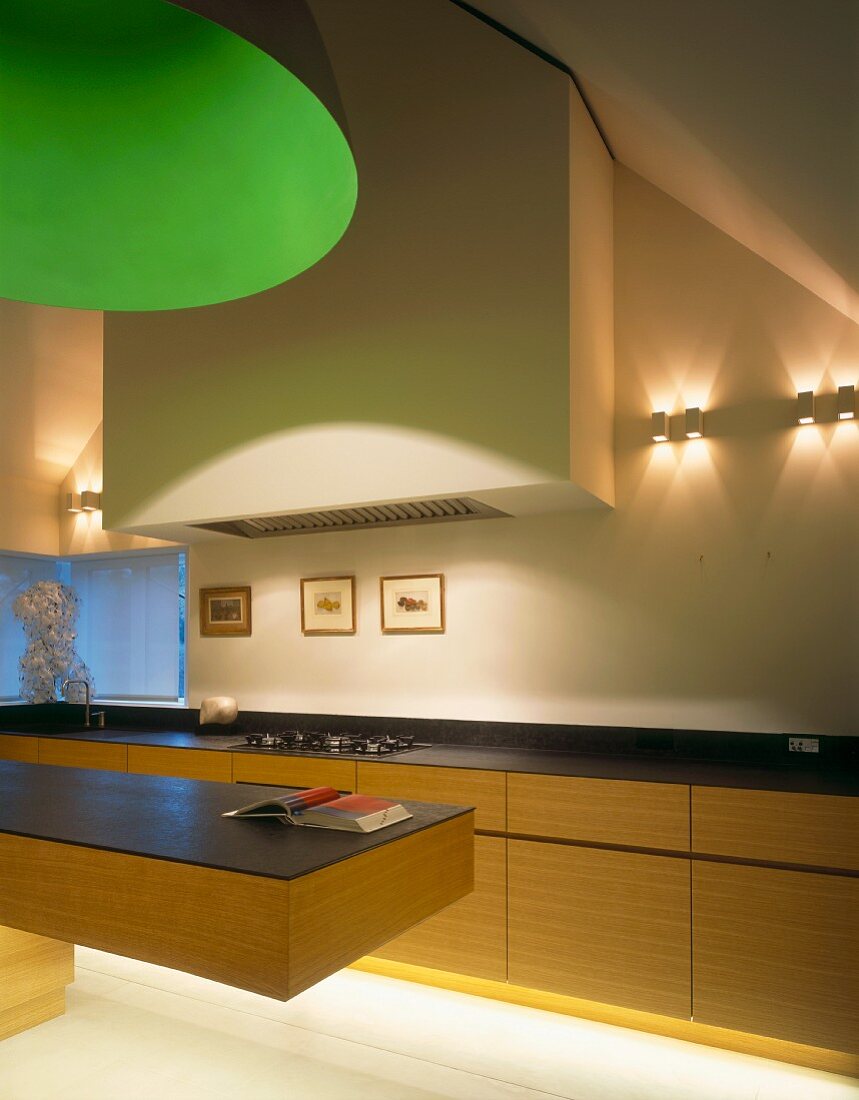 Designer kitchen with lighting effects