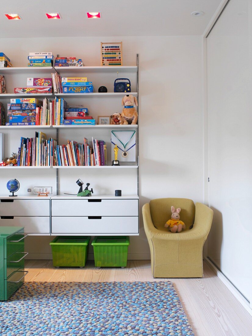 Bookcase in child's bedroom