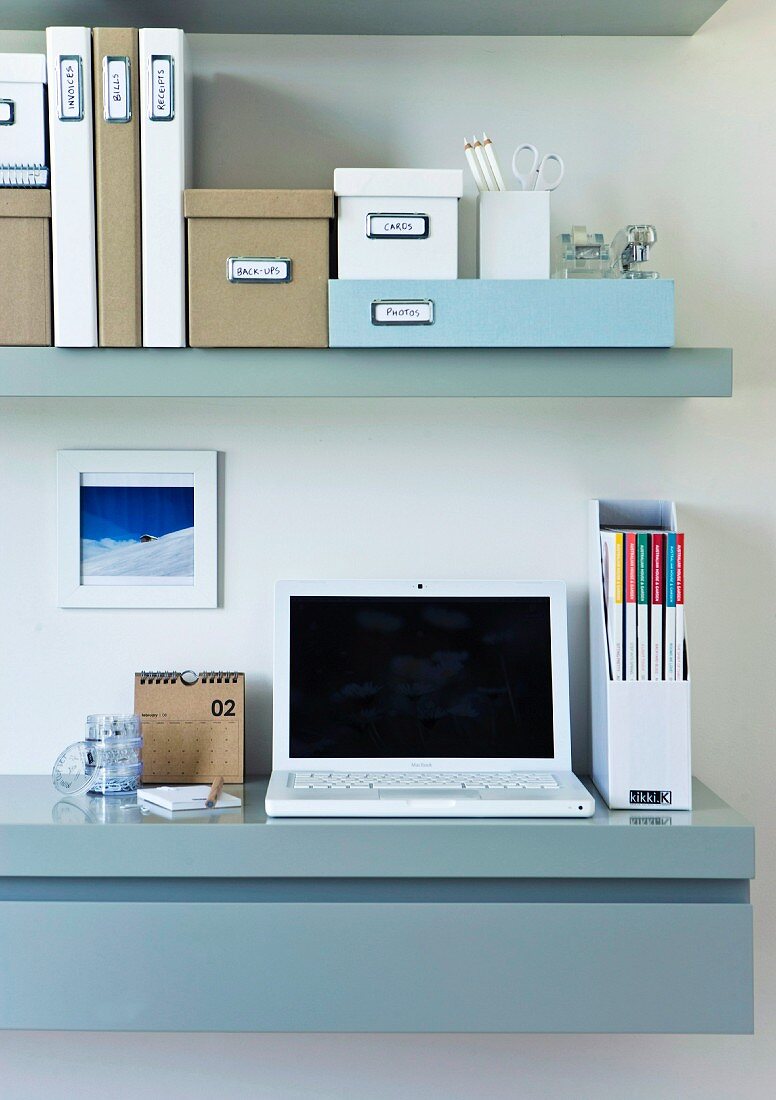 Well Organized Home Office With A Buy Image Living4media