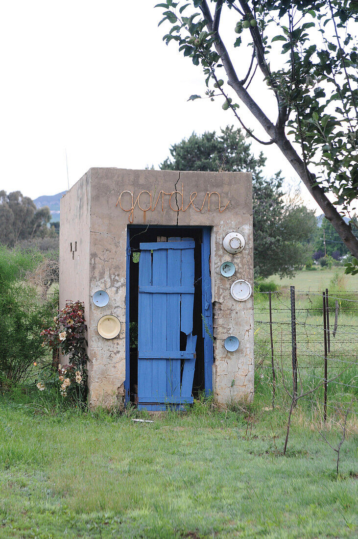 Small shed in garden