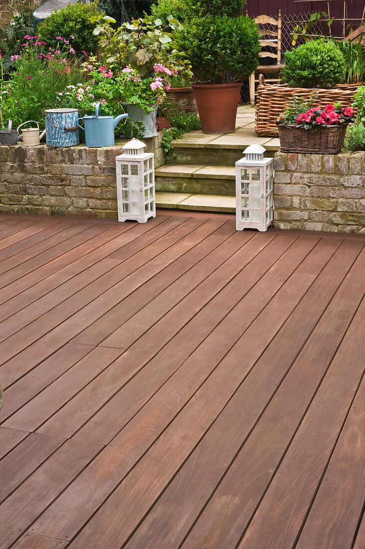 Terrace with wooden deck