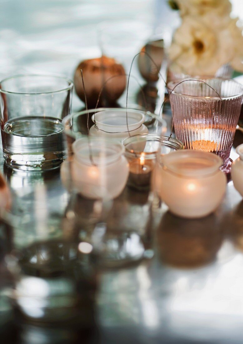 Candles in candleholders