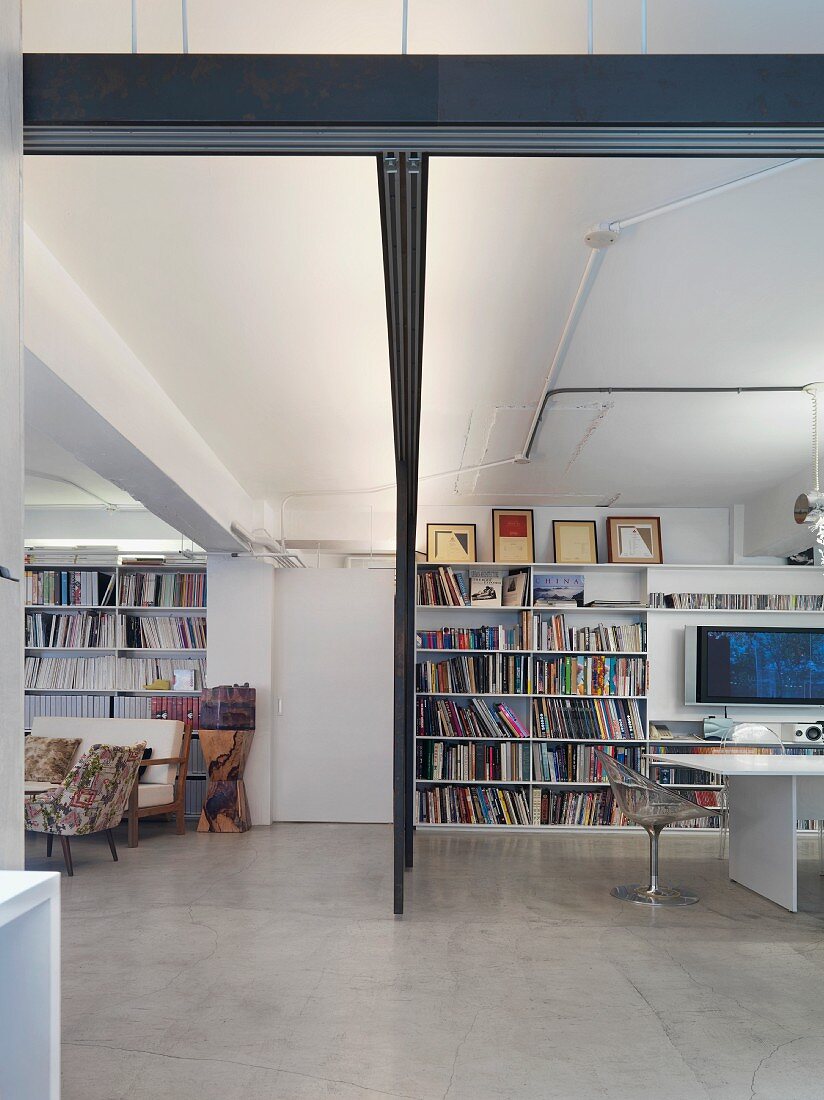 Modern interior with retractable walls