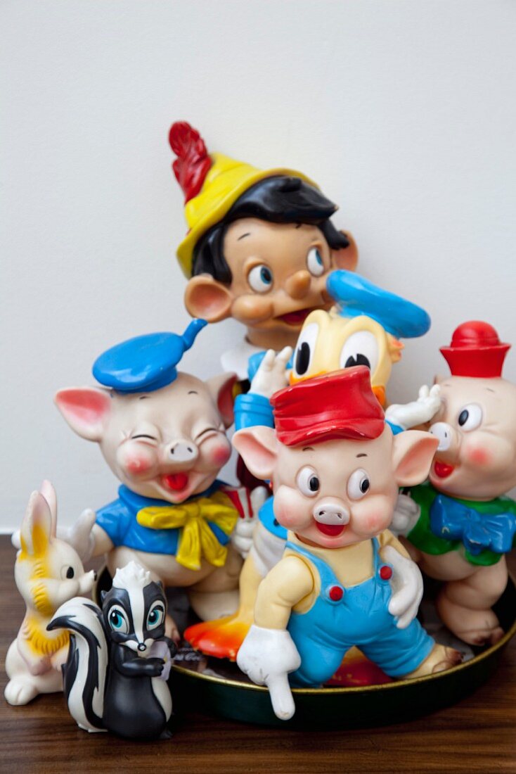 Collection of old Disney figurines