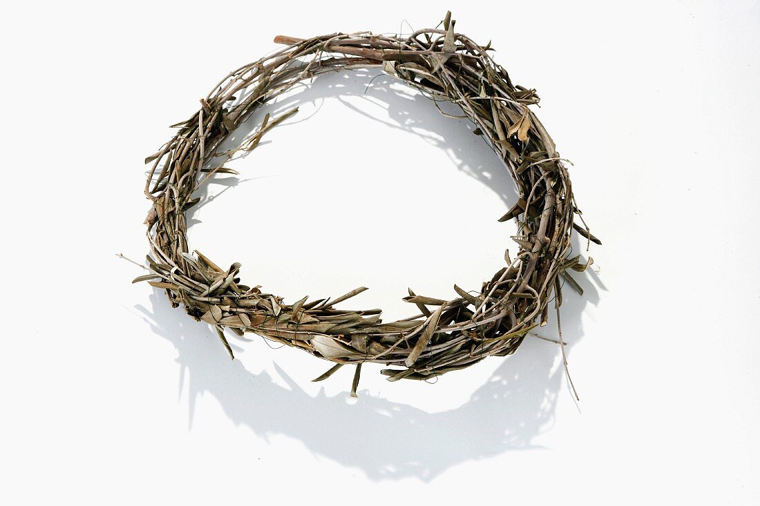 Basic wreath made from olive branches