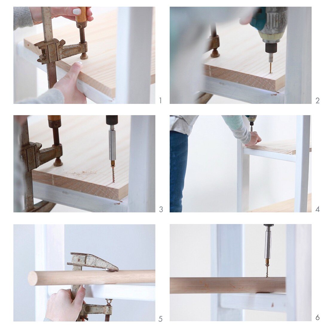 Make your own wardrobe shelf with a clothes rail