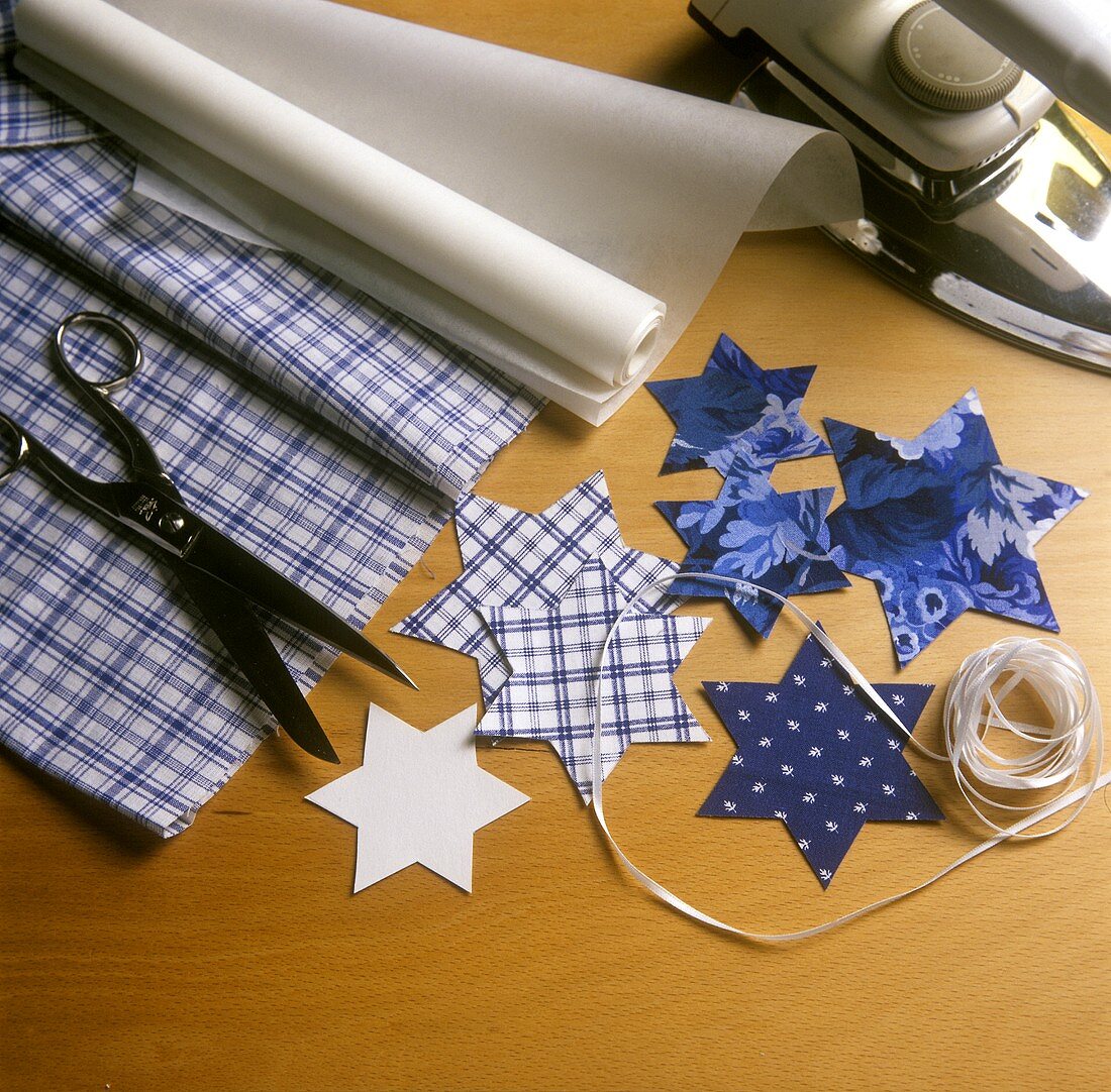 Stars Cut Out of Assorted Material