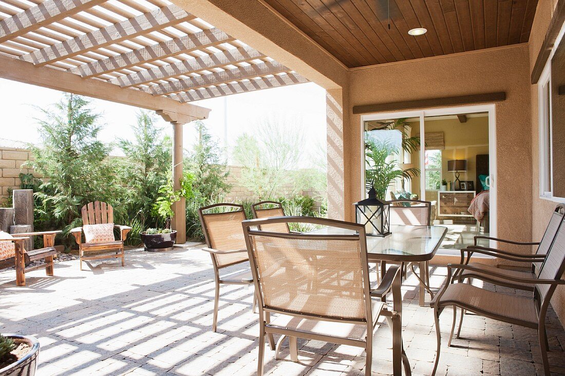 Dining area on patio