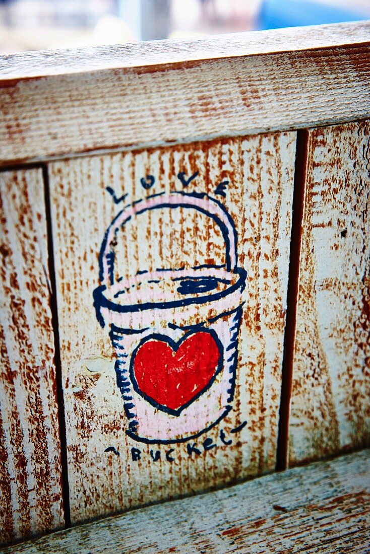 Painted Love Bucket