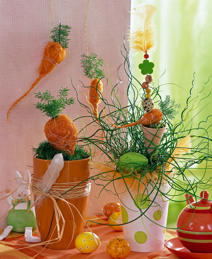 Homemade Deko pin, decoration carrot