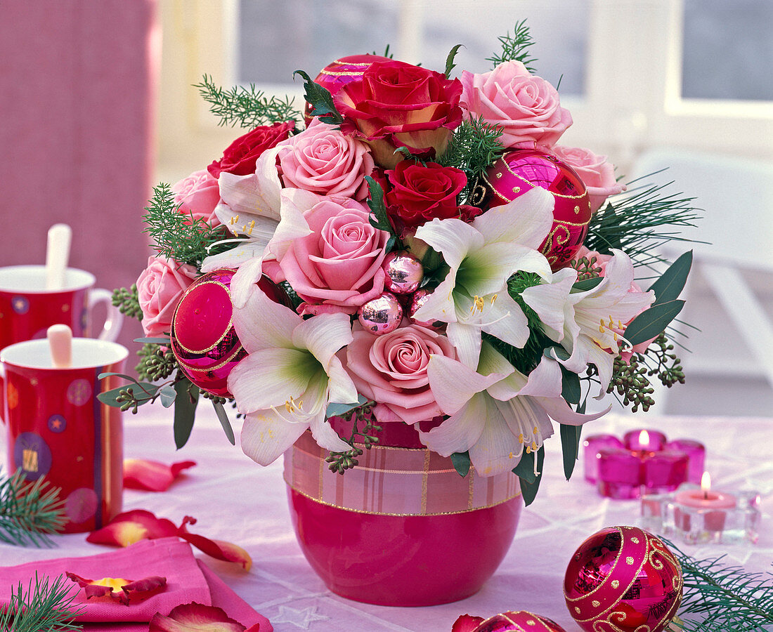 Bouquet of Rose, Hippeastrum