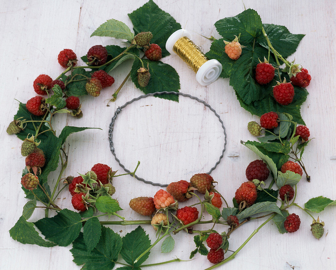Raspberry wreath