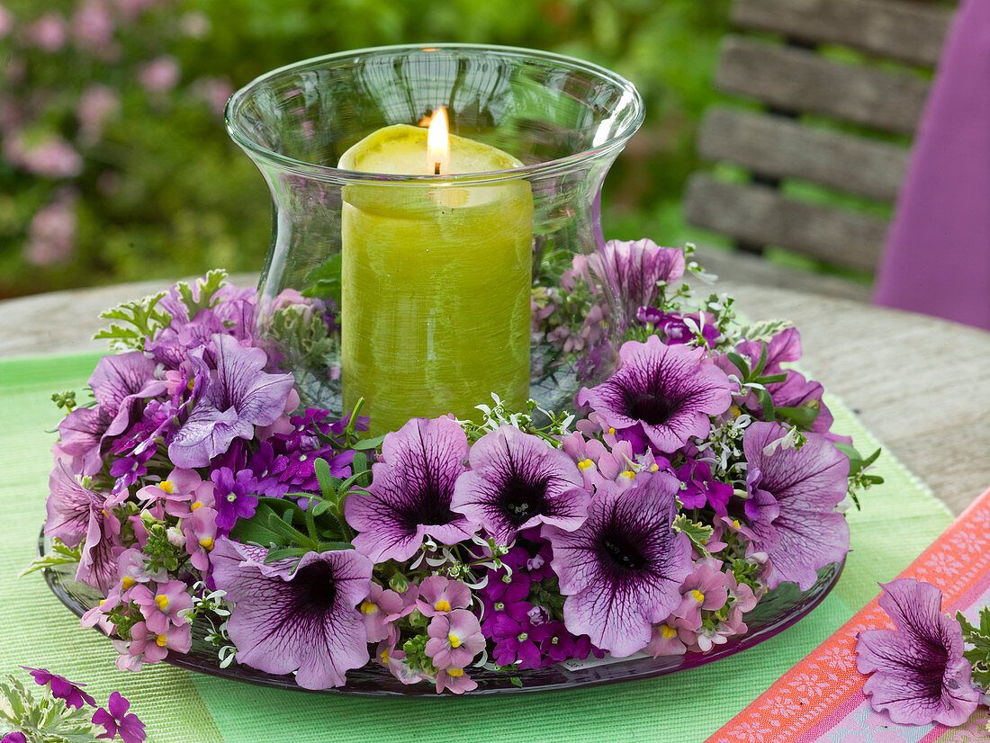 Kranz aus Balkonblumen - Rückschnitt