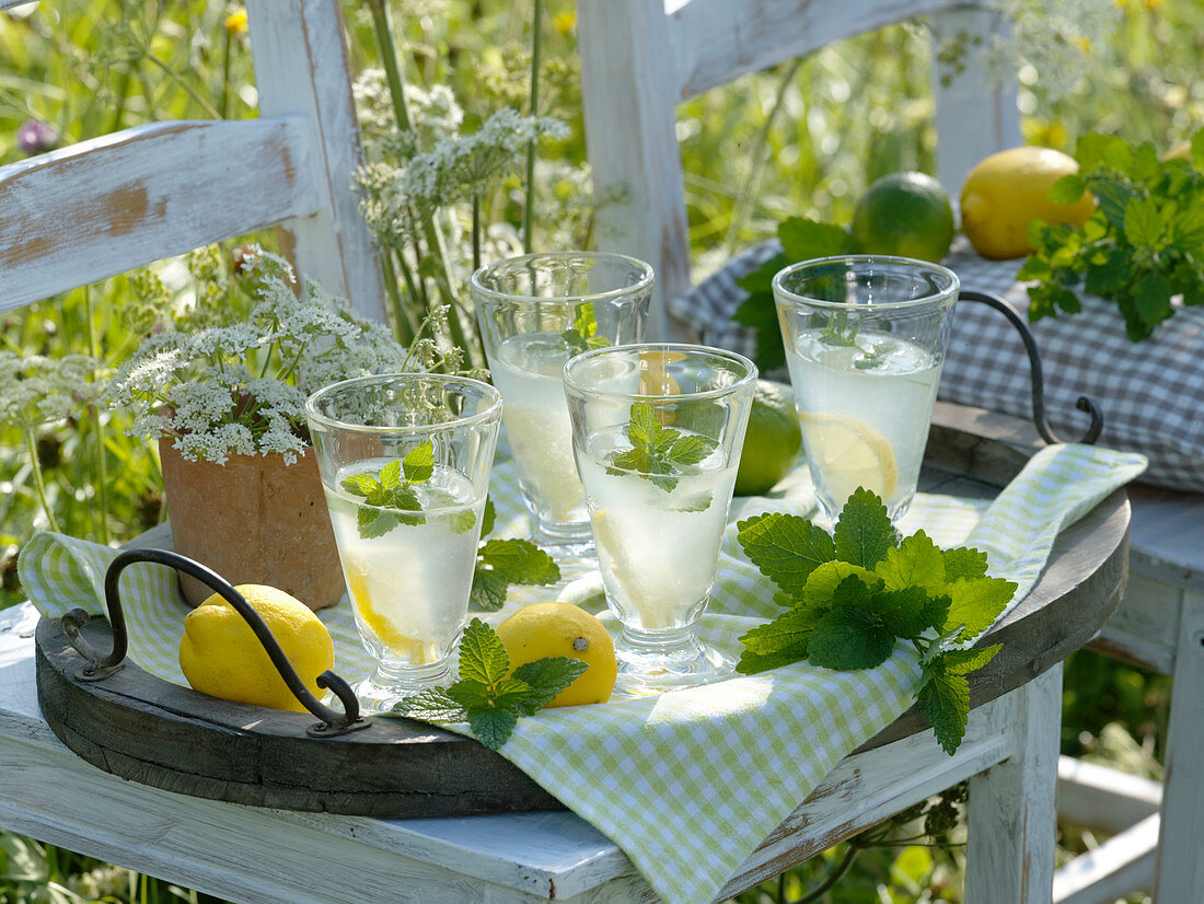 Gläser mit Zitronenlimonade